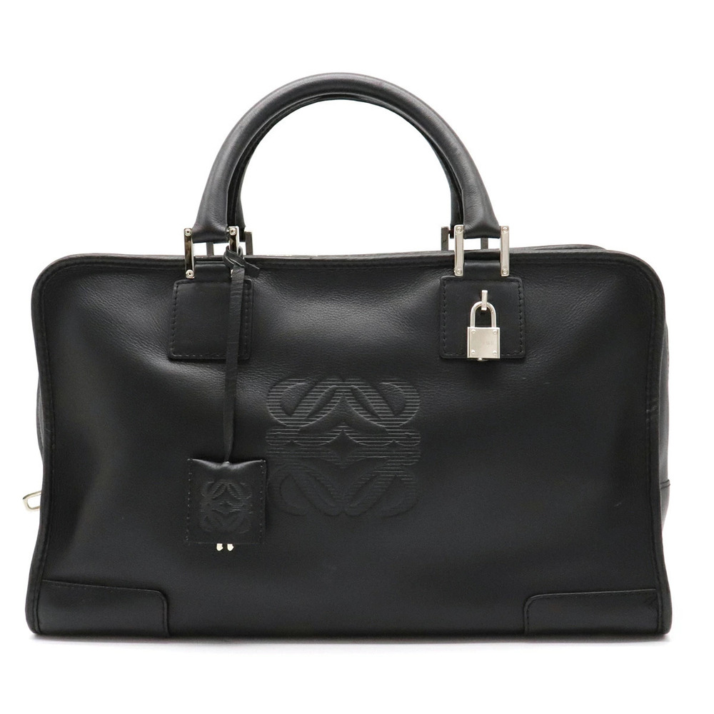 Loewe Amazona Handbag Boston Bag Leather Black